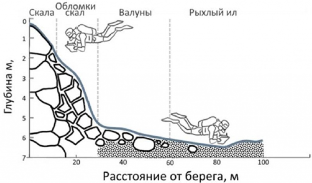 Описание грунта по трансекте
